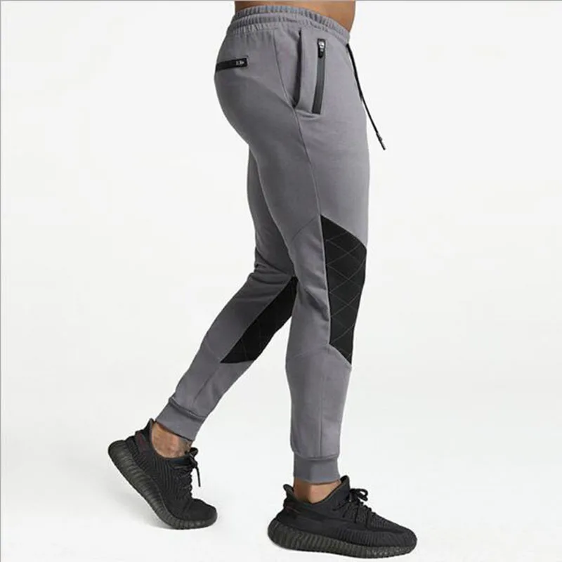 

Brand Joggers Men Sweatpants Gyms Running Pants Mens Fitness Bodybuilding Gyms Men Jogging Pants Zipper Sweatpants Trousers