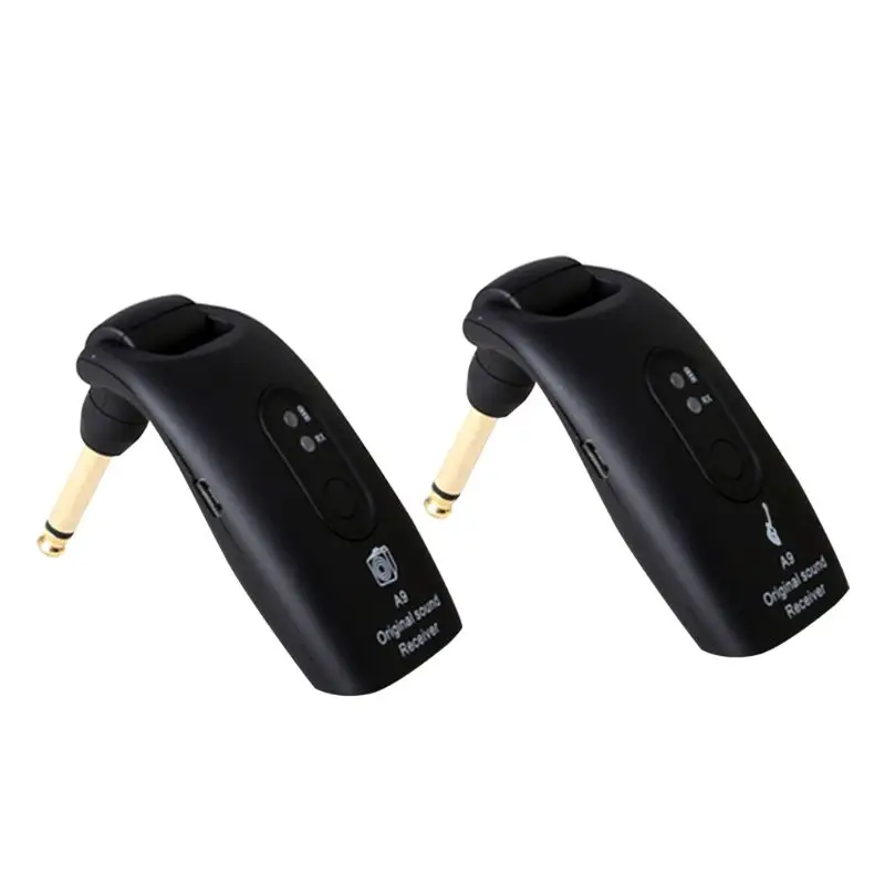 

2.4GHz Wireless Guitar System Transmitter A9 Receiver Built-in Rechargeable Musical Instrument Accessories