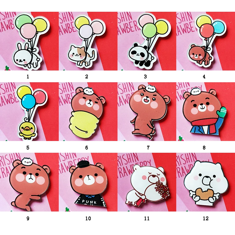 Рождественский мультфильм милый Мишка Тедди воздушный шар животные акриловые