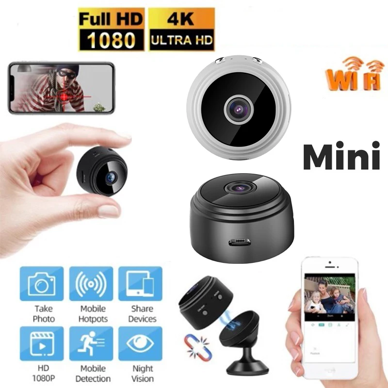 

Мини-камера A9 с поддержкой Wi-Fi, 1080P, HD, ночная версия, микродиктофон, беспроводные мини-видеокамеры, IP-камера видеонаблюдения