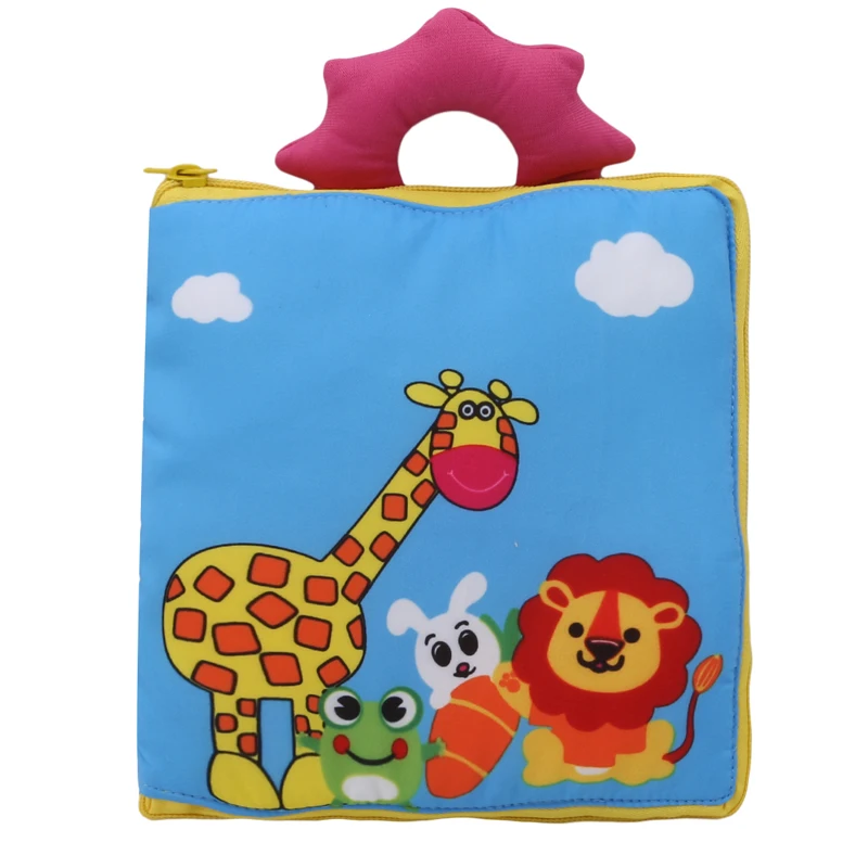 

3D Soft Cloth Baby Books 0 12 Months Quiet Fabric Book Early Development Toys Educational Gift For Infant Rattles Stroller Toy