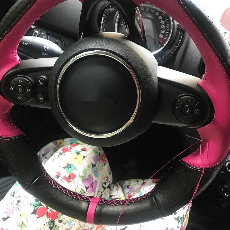 Чехол рулевого колеса автомобиля из натуральной кожи для BMW Mini Cooper Clubman F54 F55 F56 F57