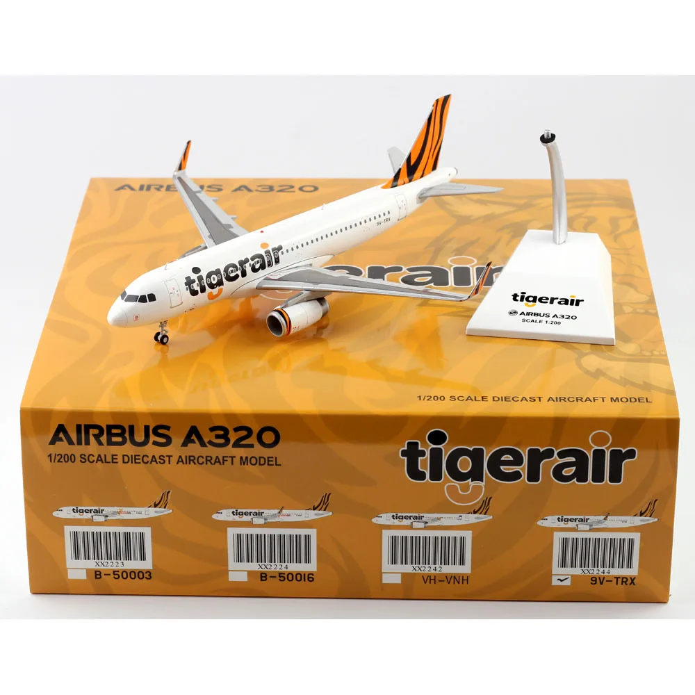 Коллекционный самолет из сплава 1:200 подарок JC Крылья XX2244 Tigerair Airlines модель