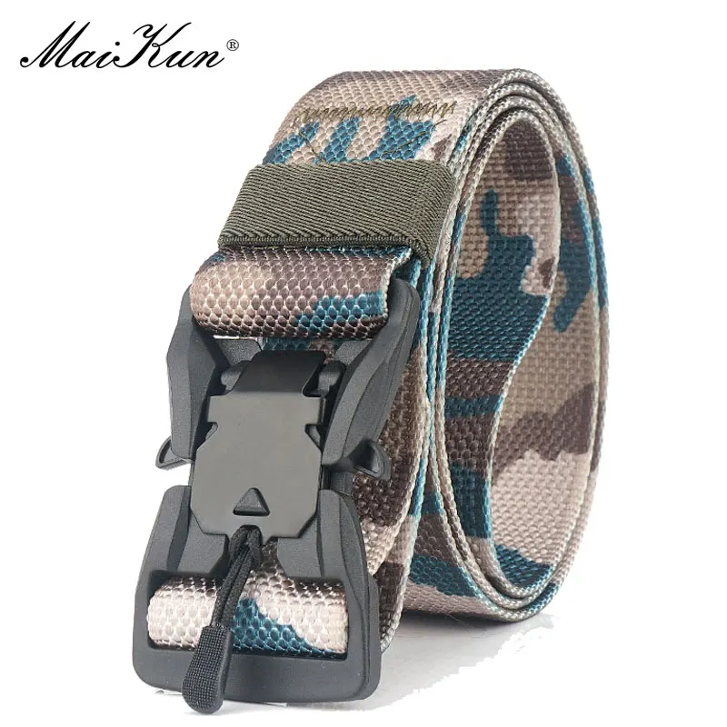 camouflage6 Maikun нейлоновые пояса для мужчин, ремень с металлической пряжкой, открытый охотничий ремень, военный инвентарь, боевой тактический Мужской ремень - Цвет: camouflage6