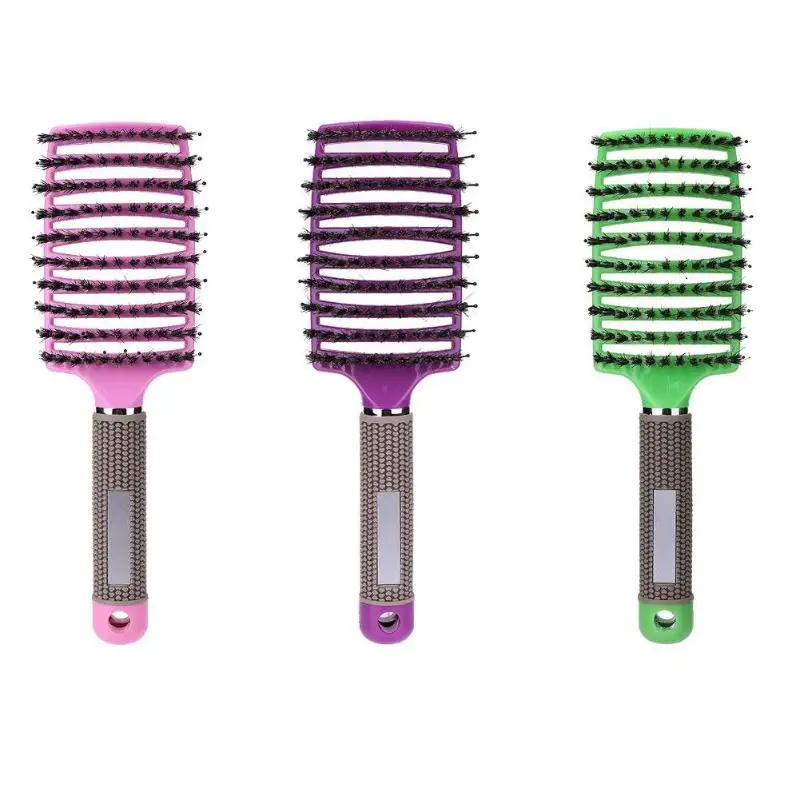 Hair Scalp Massage Comb Hairbrush Bristle Curly Anti Static Brush for Salon Hairdressing Styling Tools | Красота и здоровье