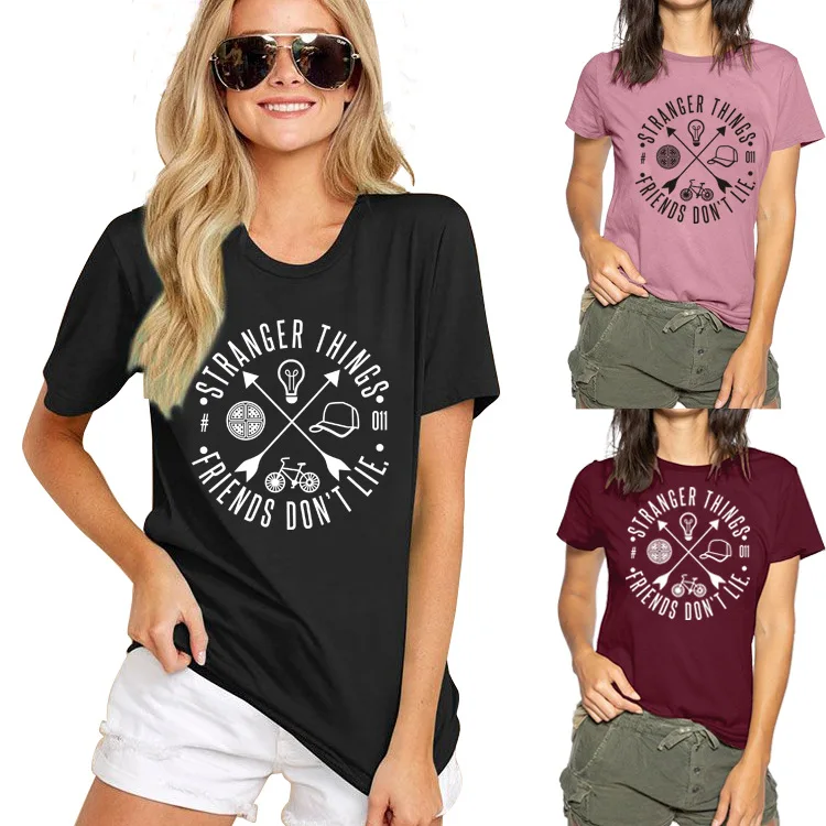 

STRANGER THINGS Harajuku Casual Short Sleeve T-shirt For Lady Yong Girl Top Tee Summer 2020 New Fashion S-XXXL Drop Shipping
