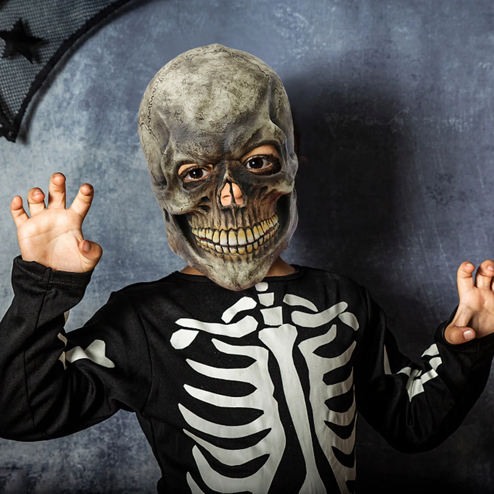 Вечерние вая маска для Хэллоуина ужасная на все лицо страшный костюм косплея