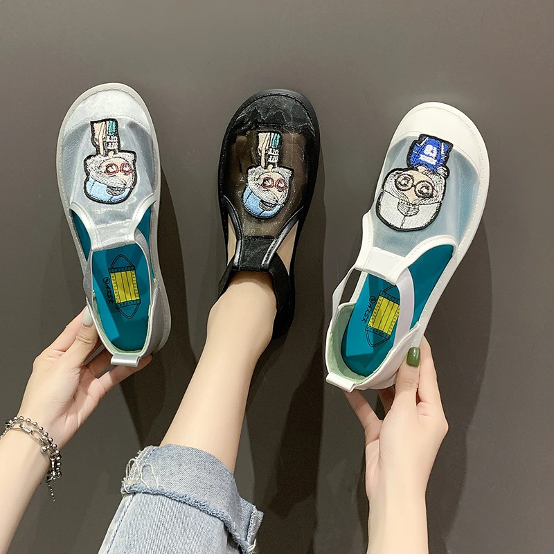 

Ladies Sandals Summer Fashion New Mesh Trend Women'S Shoes Outdoor Leisure Baotou Wearable Shoes Size 35-40 Wholesale