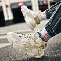 2020 new plus size white sneakers damping tennis shoes chunky high top mens sneakers heighten fashion men casual shoes autumn