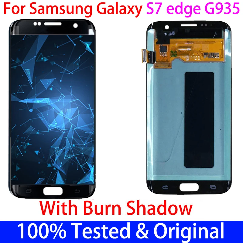 

Original lcd For Samsung Galaxy S7 edge LCD S7edge G935 SM-G9350 G935F Display Screen Touch Digitizer With burn shadow Assembly