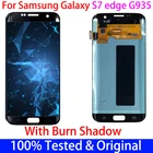 Оригинальный ЖК-экран для Samsung Galaxy S7 edge lcd S7edge G935 SM-G9350 G935F, дисплей с сенсорным дигитайзером и сборкой burn shadow
