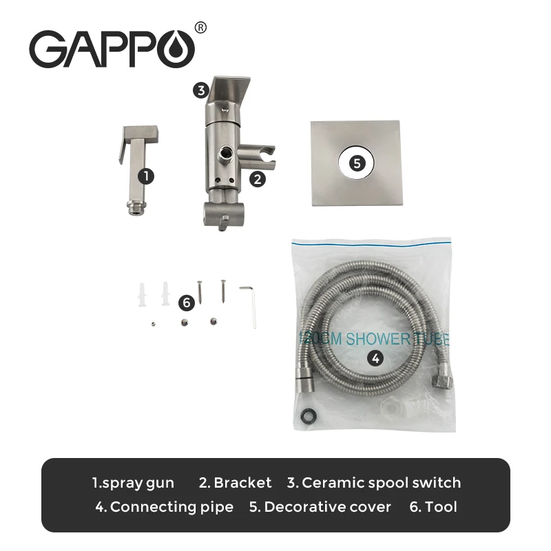 

GAPPO Stainless Steel Bidet Shower Bidet Faucet Muslim Ducha Hygienic Shower Hot Cold Water Mixer Tap Toilet Faucet