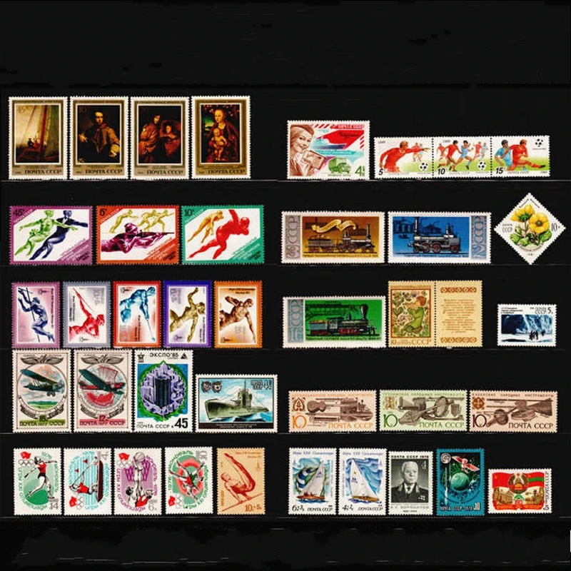 

50 шт./компл. новые почтовые штампы CCCP, все разные, без повторов, марки MNH для Союза