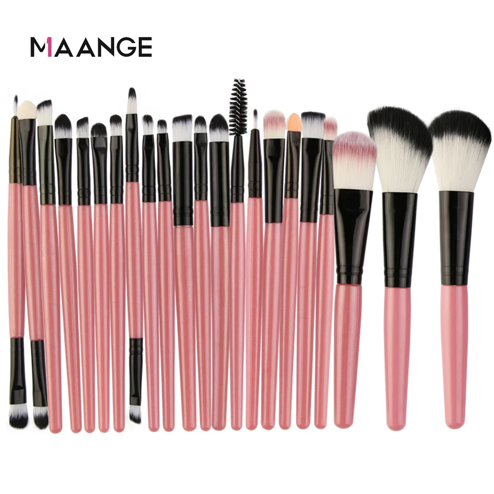 

Factory Direct Maange 22 Eye Makeup Brushes Set Wood Handle Eyebrow Eyeliner Blending Brush Make Up Tools