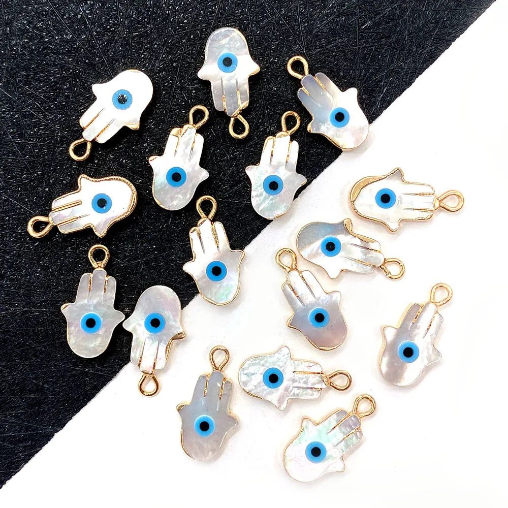 

Natural Sea Shell Pendant White Palm Shaped Shell Strap DIY Jewelry Making Earrings Necklace Bracelet Accessories Charm