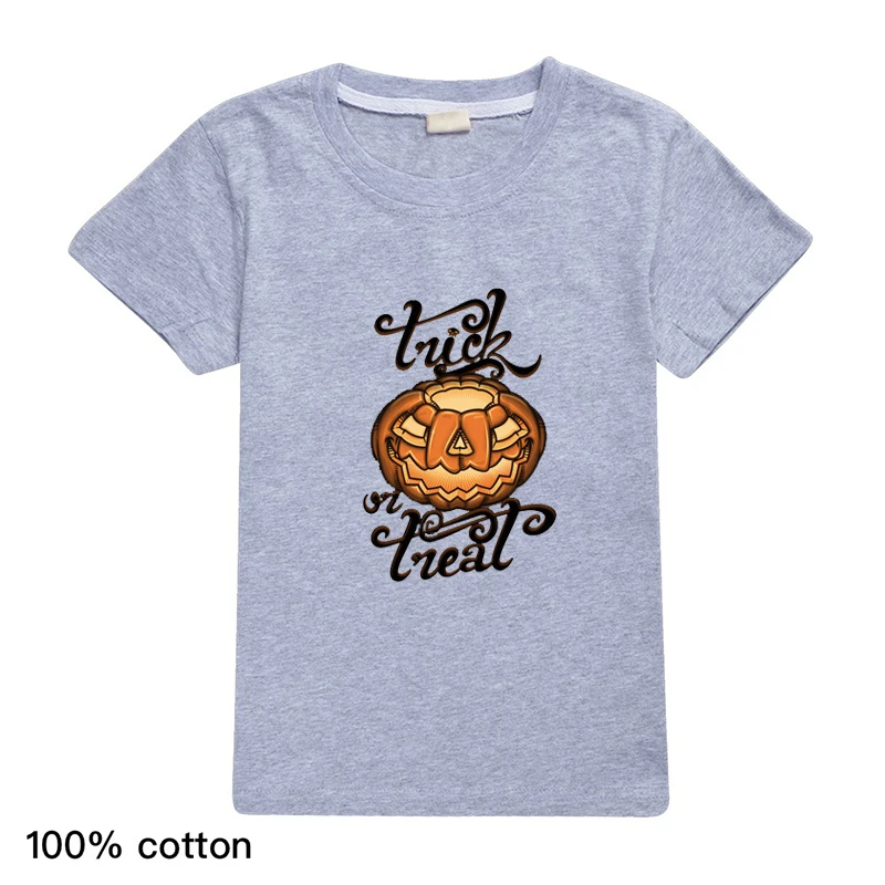 

2020 New Halloween Style Pumpkin Print Boys T Shirts Baby Cartoon Children Kids Clothes Festival Birthday Tshirt Camiseta Roupas