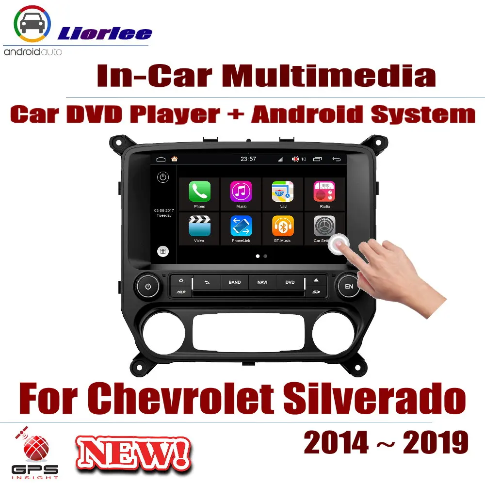 Автомобильная система Android 1080P IPS ЖК экран для Chevrolet Chevy Silverado 2014 2019 DVD плеер GPS