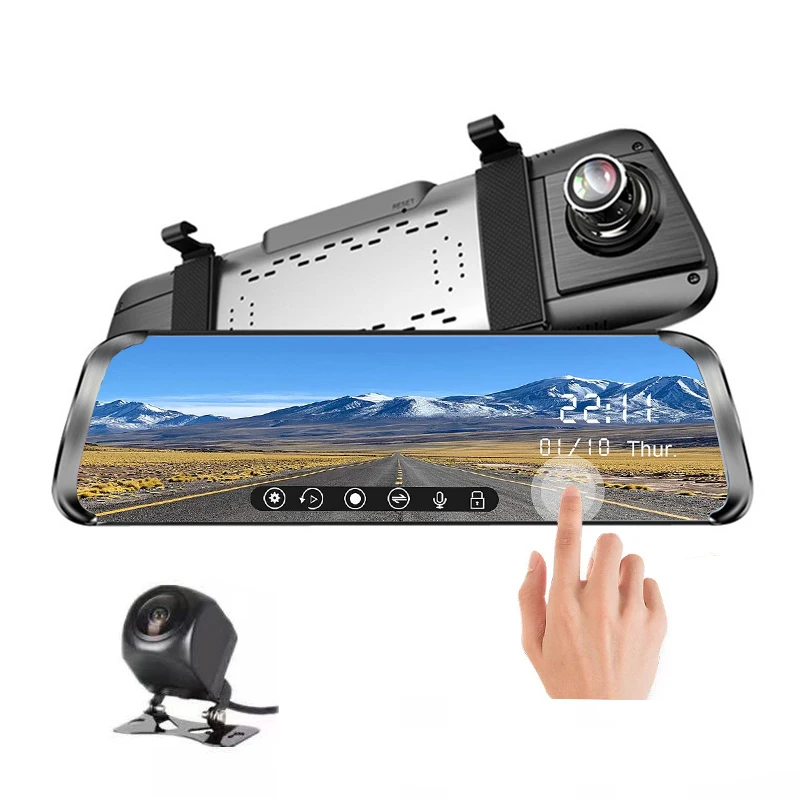 Зеркало видеорегистратор с камерой заднего вида 1080P 10 дюймов|Видеорегистраторы| |