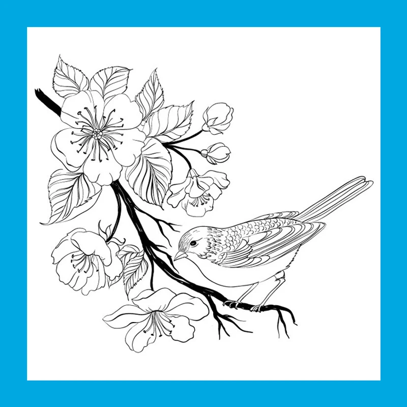 Прозрачные штампы с цветами и птицами ZATBWS для скрапбукинга сделай