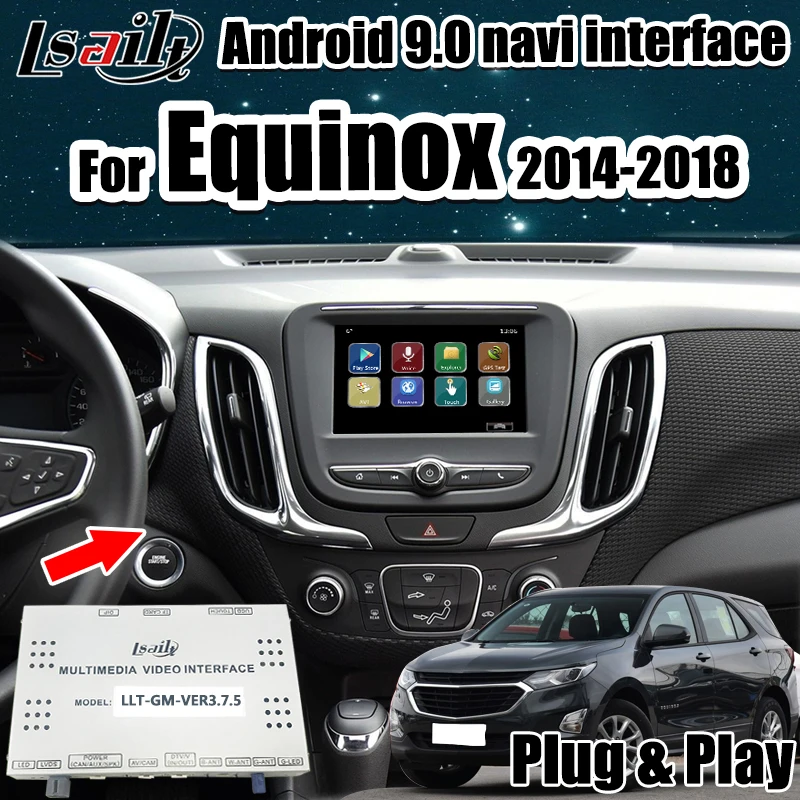 Видеоинтерфейс Lsailt CarPlay/Android для Chevrolet 2014 2019 года с GPS навигацией YouTube Netflix Equinox|android