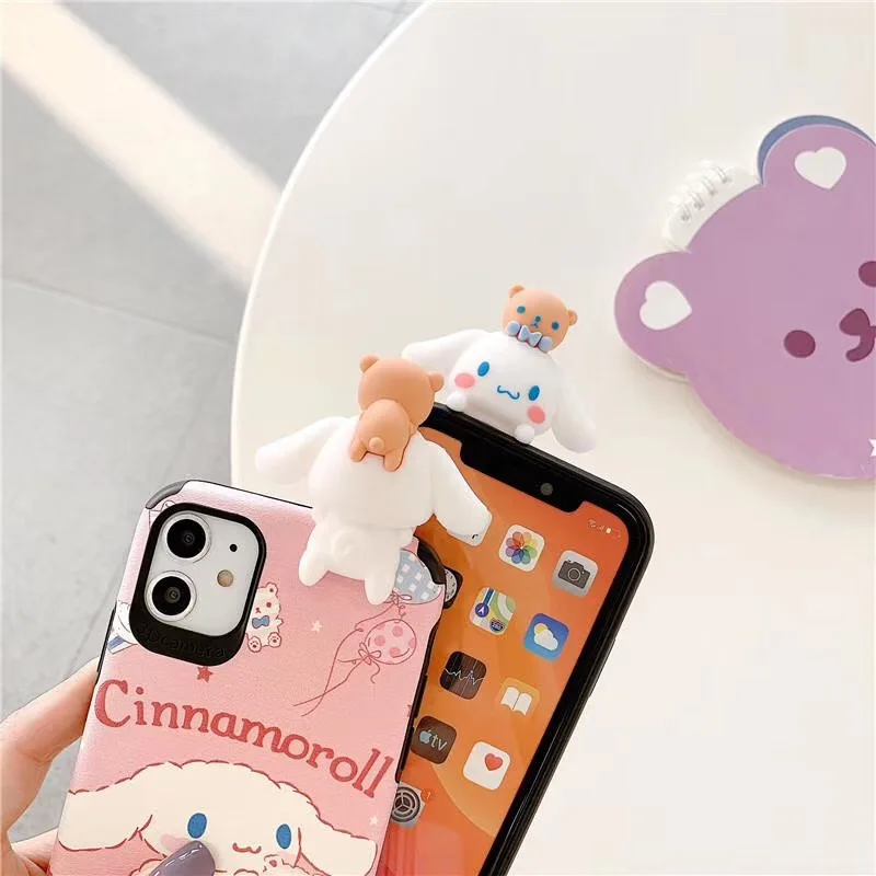Милый мультяшный чехол-кукла Cinnamoroll с 3D тиснением для iphone 7 8 6 s plus 11 pro X XS Max Xr
