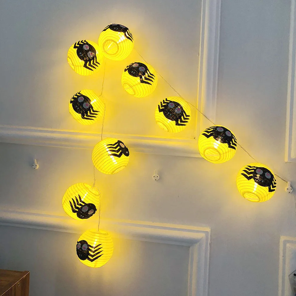 

10LED Halloween Hanging Lantern Light Decoration Lamp Lanyard Halloween Decorations Home Horror Hanging Lantern String