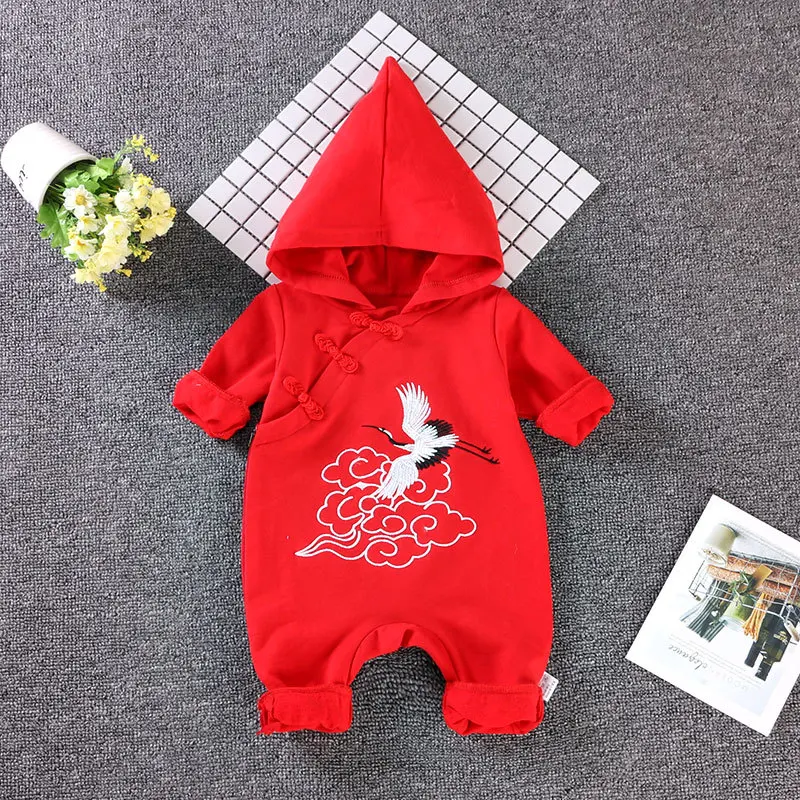 chinese traditional high quality baby boys grils clothes cotton rompers embroidery jumpsuits new year christmas halloween |