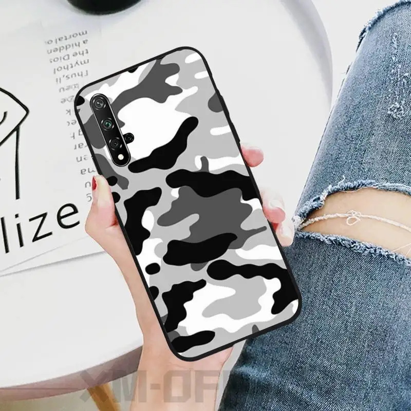 Чехол для телефона Honor 20 20lite черный мягкий чехол с камуфляжным узором видо20 7C 8C 7A 8A