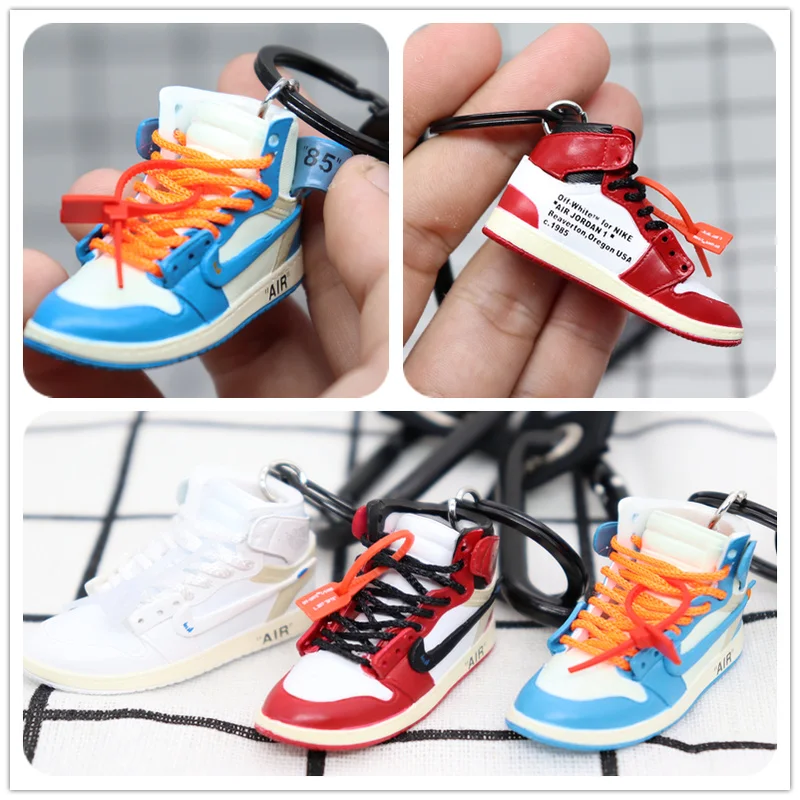 Ручной работы 3D AJ брелок Air Mini Jordan кроссовки модель милый брелок для ключей Баскетбольная обувь брелок лучший подарок Новая мода ювелирные изделия