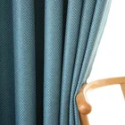 Простые и современные занавески из ткани, имитация льна, затемняющие занавески из саржевого переплетения, на заказ, для гостиной, спальни
