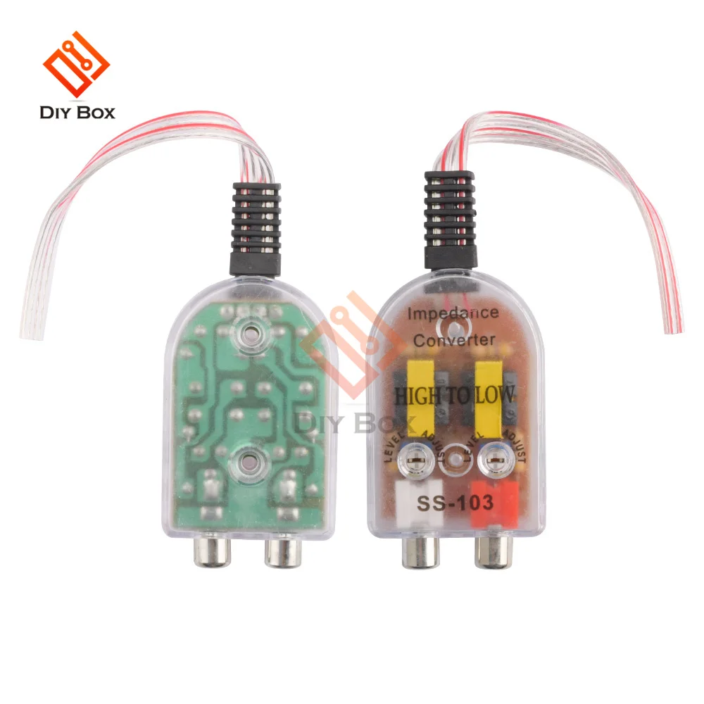 

Car Audio to RCA Adaptor High to Low RCA Cables Line Sockets Connector 12V Audio Converter Subwoofer