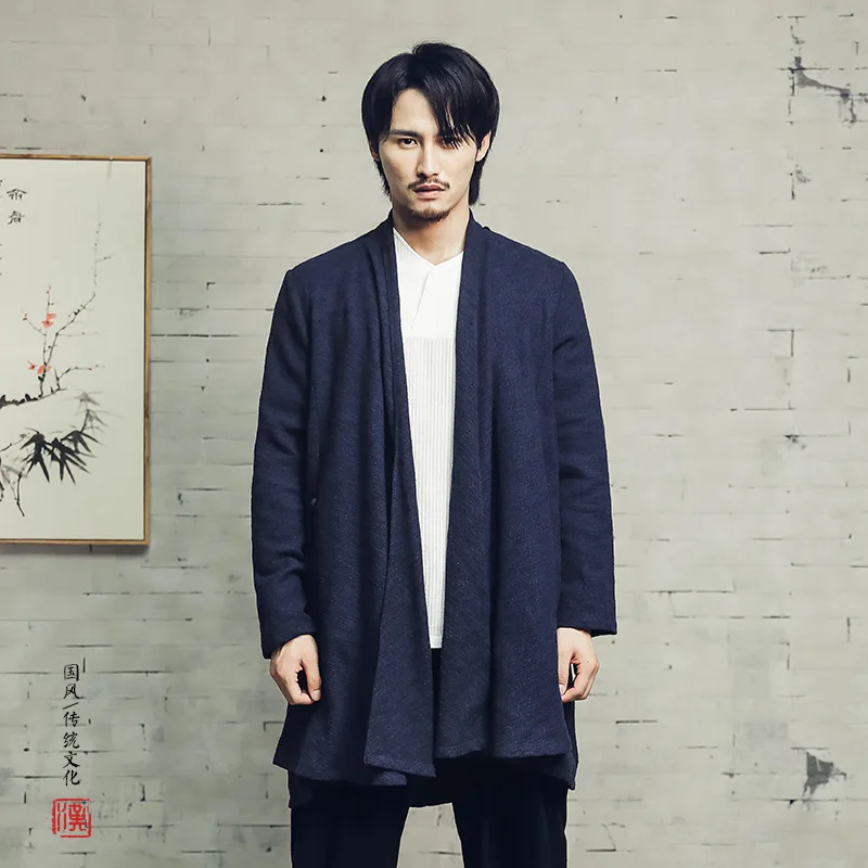 Кимоно в китайском стиле винтажный кардиган японском женское свободное юката