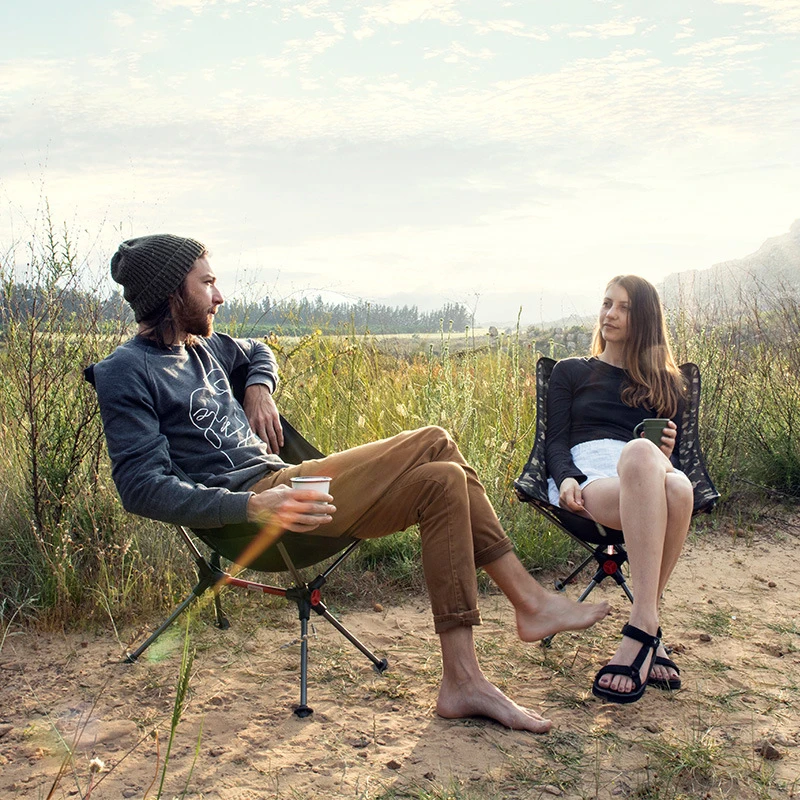 Уличный портативный ссветильник складной стул из алюминиевого сплава со спинкой