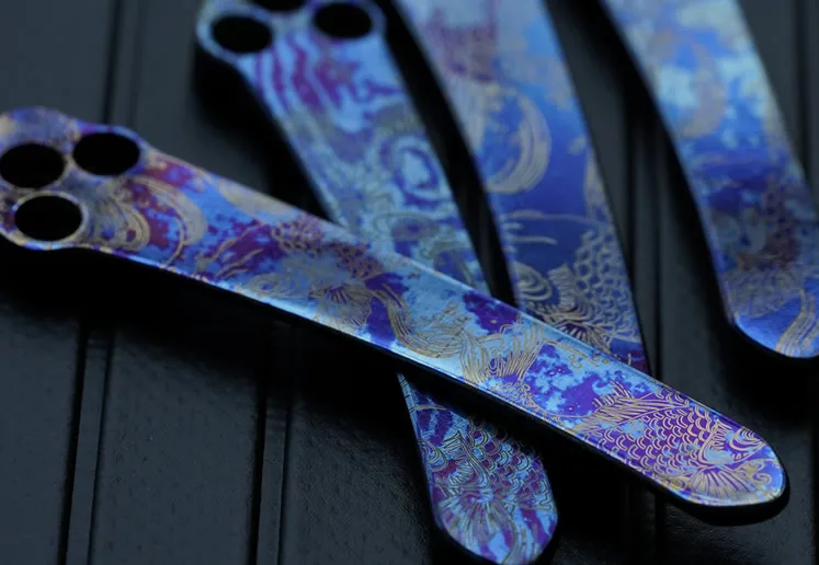 Титановый дамасский Задний зажим титановый C81/ C11 | Инструменты