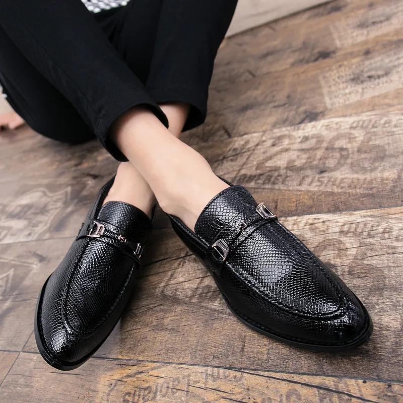

Soft Shoes Men New 2021 For Slippers High Quality Non-slip Party Luxurious Brand Wear-resistant Men's Casual Leather