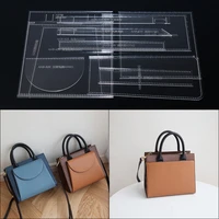 diy handmade hand tote bag mould kraft paper template and acrylic template drawing sentcil leather craft supplies tool set