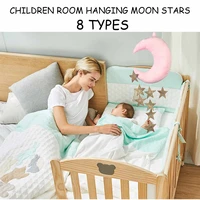 nursery style white pink moon cloud and star baby bed mobile hanging girls boy room decoration accessories nursery decor drop