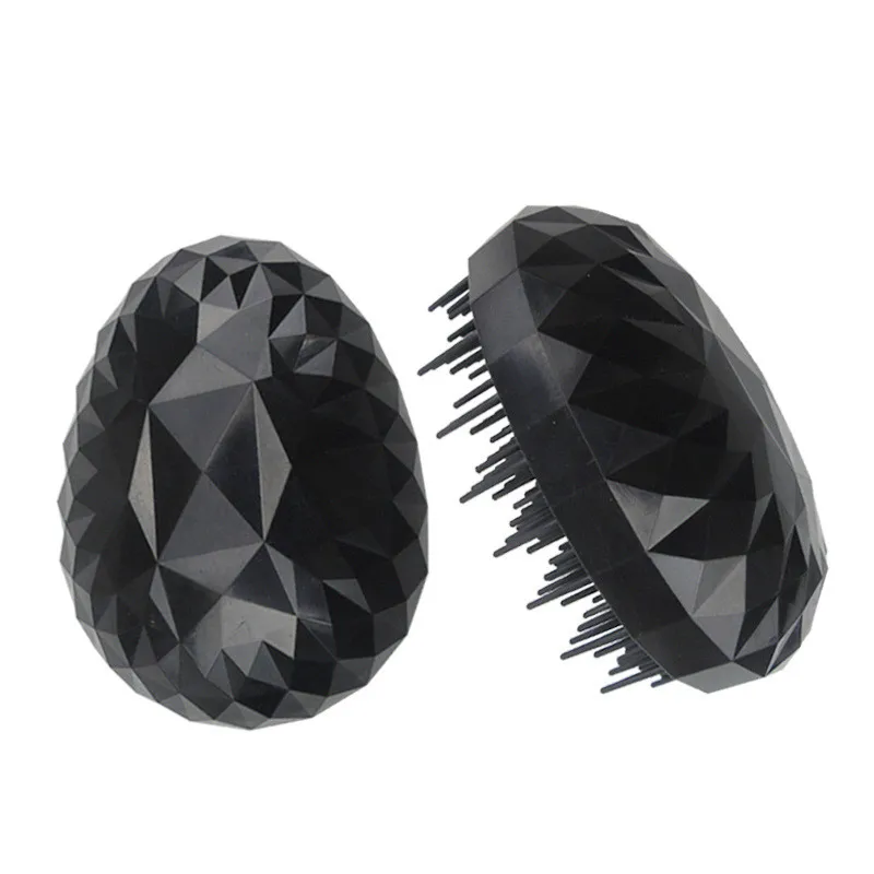 Diamond Egg-Shaped Portable Plastic Massage Comb Anti-Static Wet and Dry Makeup Tool Shunfa | Combs