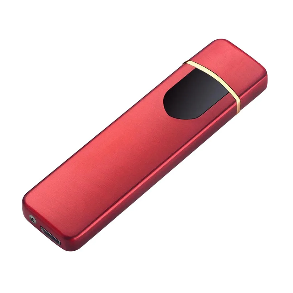 Перезаряжаемая USB ветрозащитная беспламенная электрическая зажигалка для сигарет с электронной зарядкой