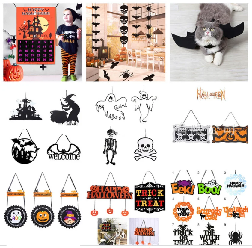 Хэллоуин украшения 3D Черный ПВХ летучая мышь баннер вечерние DIY Декор стены