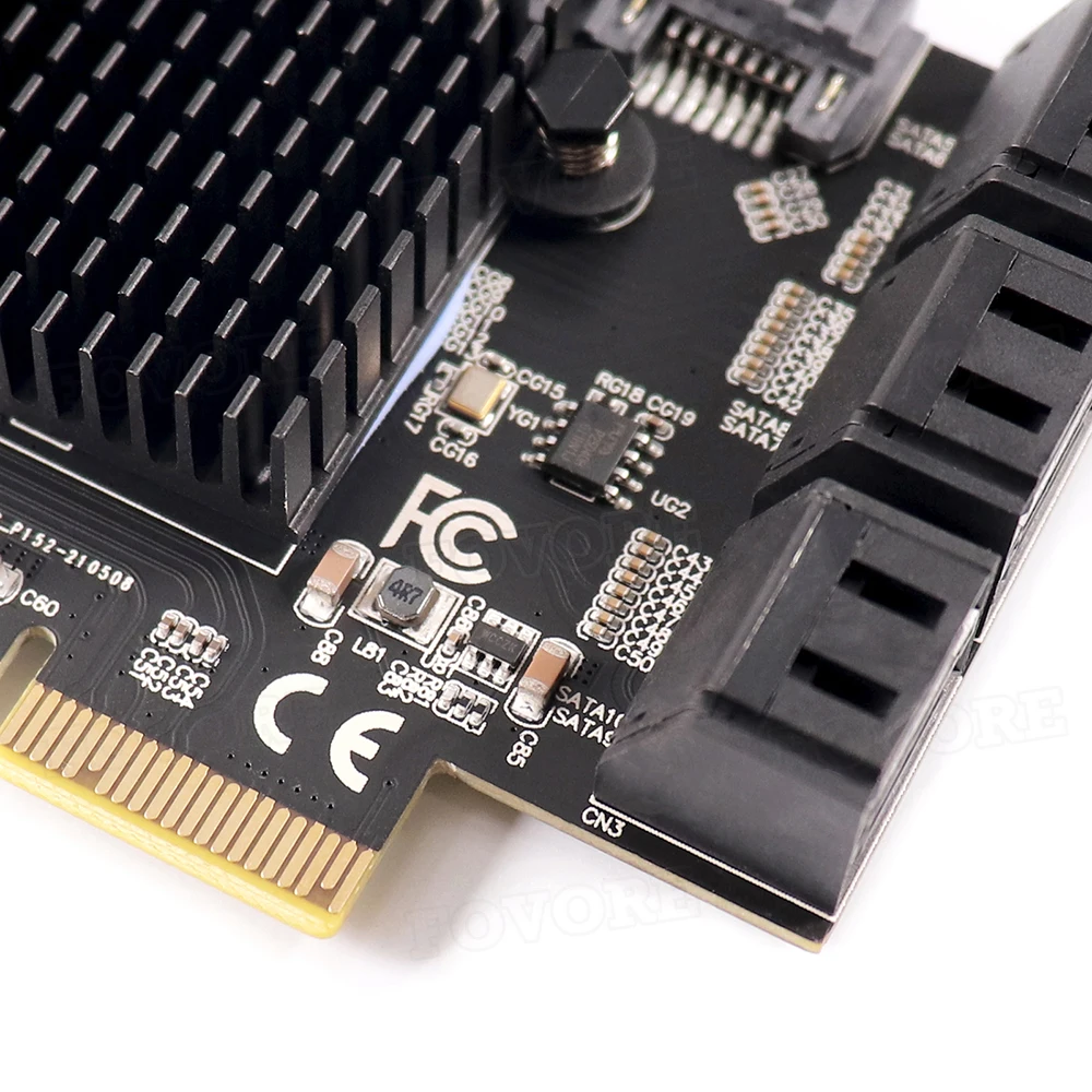 pcie на 10 портов sata 3 iii 30 6 гбитс ssd адапте