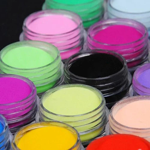 12 смешанных цветов Акриловые Советы для дизайна ногтей УФ гель порошок пыль 3D