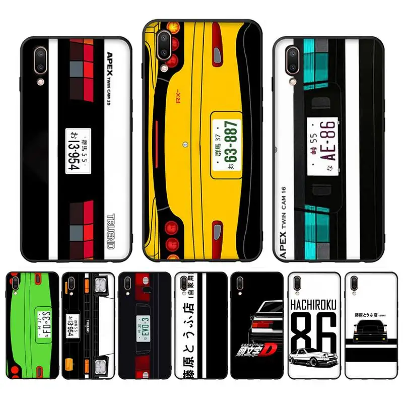 

Japan Anime Initial D Car taillight Phone Case Case For Oppo Reno Realme C3 6Pro Cover For vivo Y91C Y17 Y19 Funda Capa