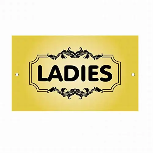 

Restroom Ladies Safety Sign Tin Sign 12x16