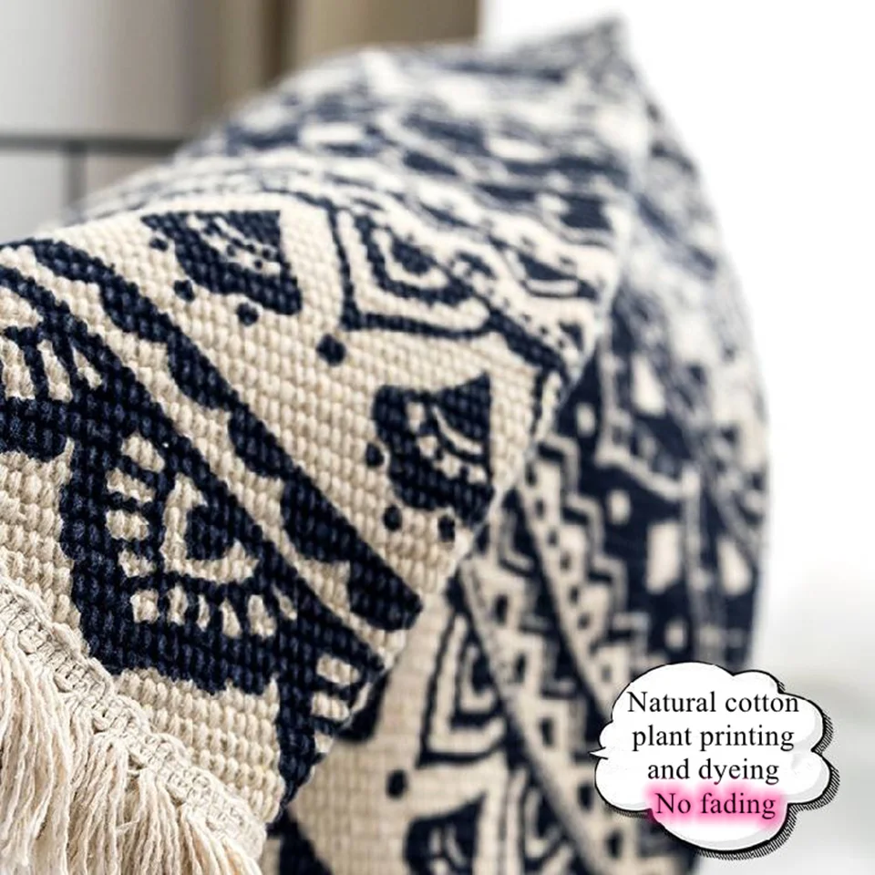 Спальня Boho Стиль Марокко круглый ковер с бахромой хлопковый коврик ручной