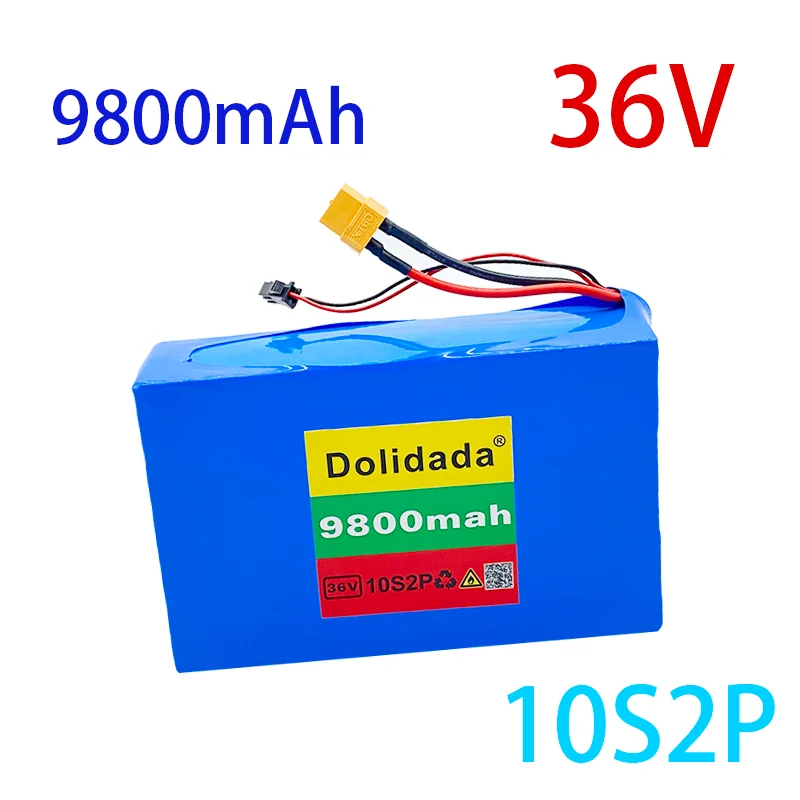 

10S2P 36V 9.8Ah 450Watt 18650 Lithium ion battery pack ForScooter skateboard ebike electric bicycle 42V 37V 35E XT60 SM 2P