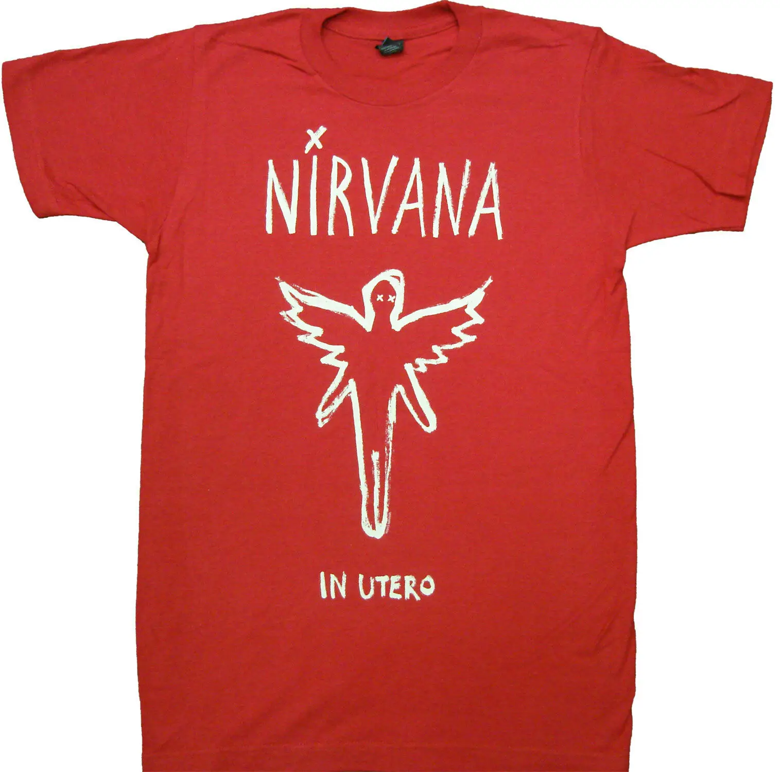 Официальный Nirvana мел контур в Utero взрослая Футболка рок группа Harajuku уличная