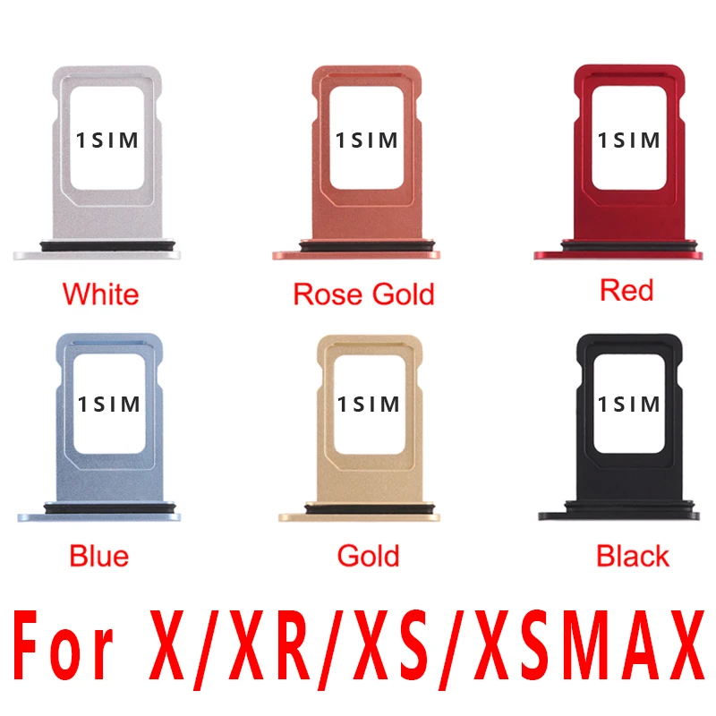 

Single Micro SIM Card Tray Slot Holder For iphoneX XR XS XSMAX 2SIM Slot Replacement Parts