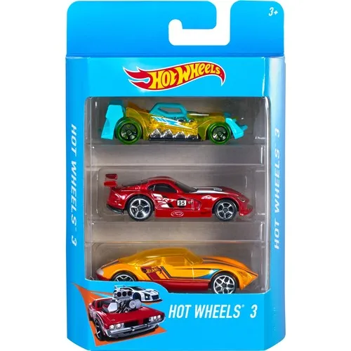 

Тройной автомобильный комплект Hot Wheels, широкий ассортимент, масштаб 1:64, K5904