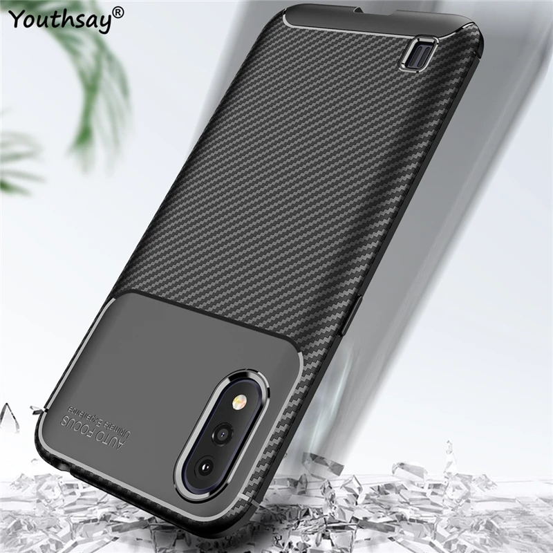 

For Samsung Galaxy A01 Case Carbon Fiber TPU Soft Fundas Protective Phone Case For Samsung Galaxy A01 Cover For Samsung A01
